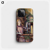 Girl with Birdcage - Paul Cezanne Phone Case.