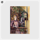 アートポストカード-Girl with Birdcage - ポール セザンヌ Postcard.
