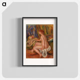 Seated Female Nude, Profile View - ピエール オーギュスト ルノワール Poster.