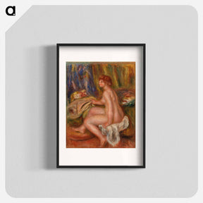 アートポスター-Seated Female Nude, Profile View - ピエール オーギュスト ルノワール Poster.