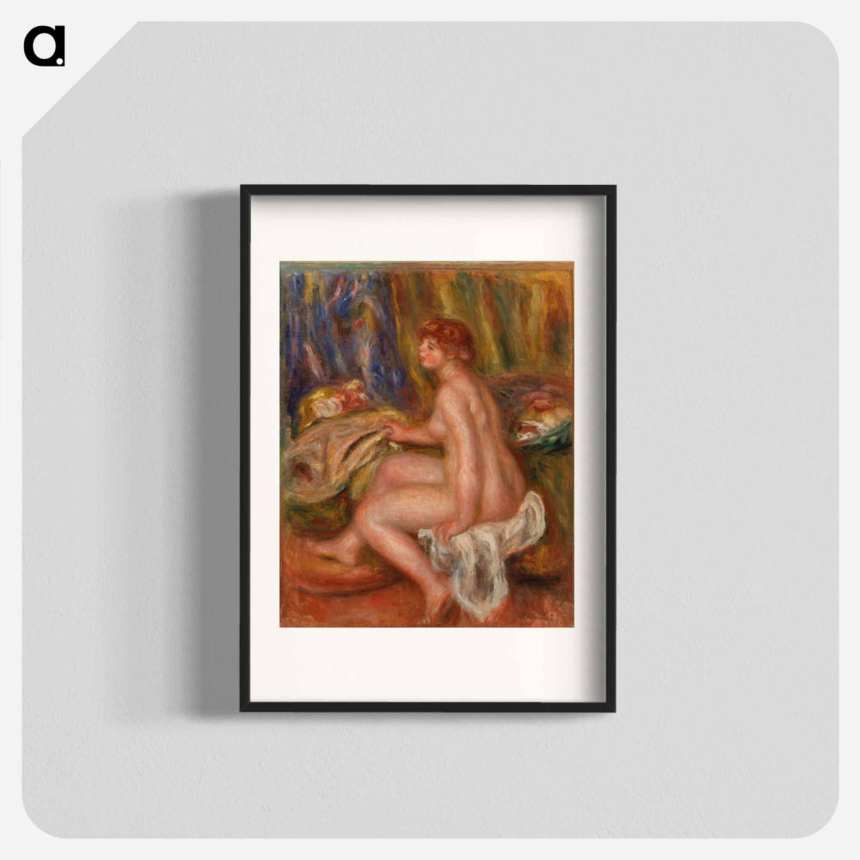 Seated Female Nude, Profile View - Pierre-Auguste Renoir Poster.