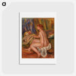 アートポストカード-Seated Female Nude, Profile View - ピエール オーギュスト ルノワール Postcard.