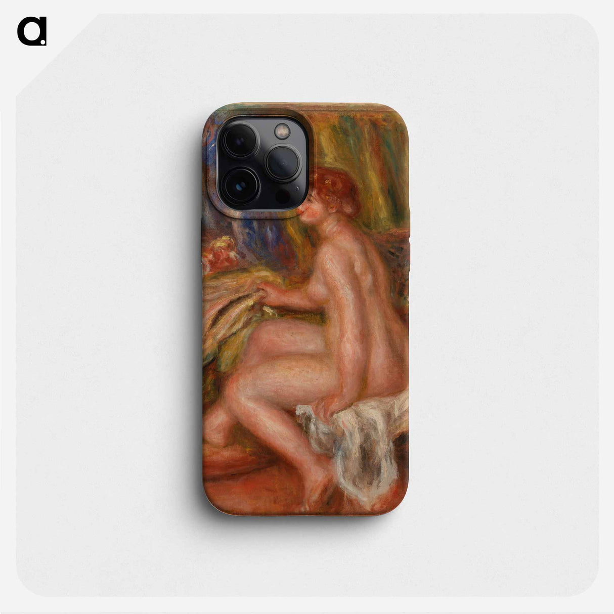 Seated Female Nude, Profile View - Pierre Auguste Renoir Phone Case.