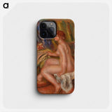 Seated Female Nude, Profile View - Pierre Auguste Renoir Phone Case.