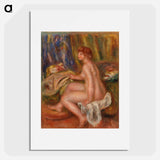 Seated Female Nude, Profile View - Pierre-Auguste Renoir Poster.