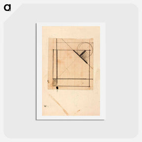アートポストカード-Study for Simultaneous compositions XXII - テオ ファン ドゥースブルフ Postcard.