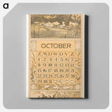 Kalenderblad oktober met eenden - テオ ヴァン ホイテマ Canvas.
