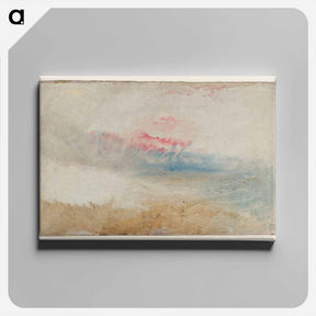アートパネル-Red Sky over a Beach - ウィリアム ターナー Canvas.