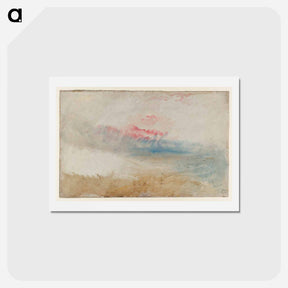 アートポストカード-Red Sky over a Beach - ウィリアム ターナー Postcard.