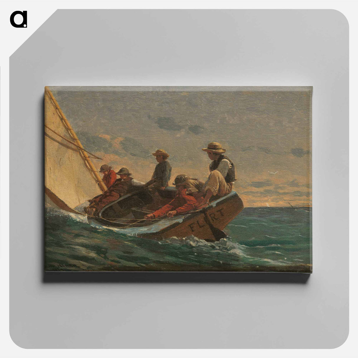 The Flirt - Winslow Homer Canvas.