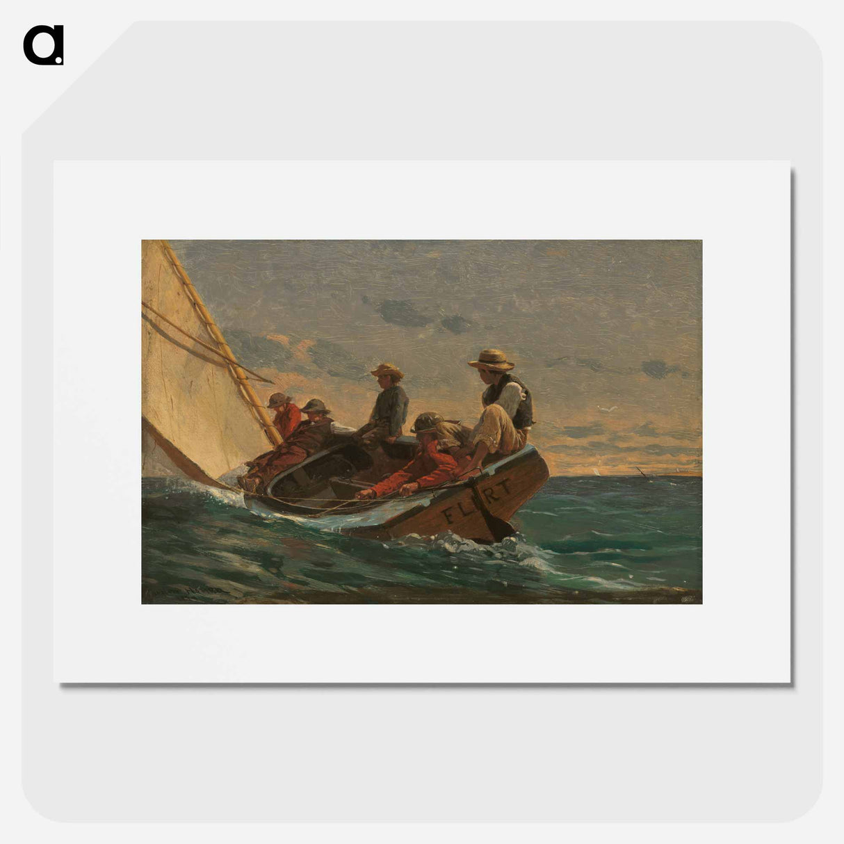 The Flirt - Winslow Homer Poster.