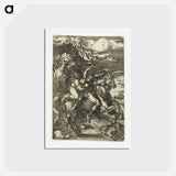 アートポストカード-The Abduction of Proserpine on a Unicorn - アルブレヒト デューラー Postcard.