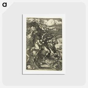 アートポストカード-The Abduction of Proserpine on a Unicorn - アルブレヒト デューラー Postcard.