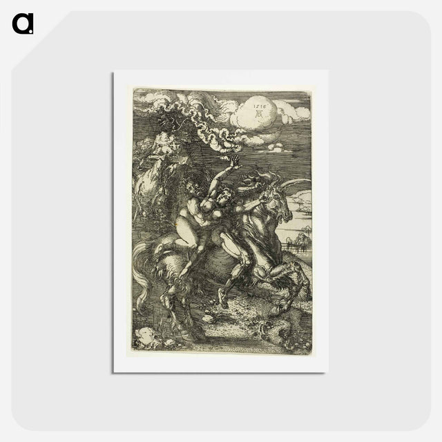 アートポストカード-The Abduction of Proserpine on a Unicorn - アルブレヒト デューラー Postcard.