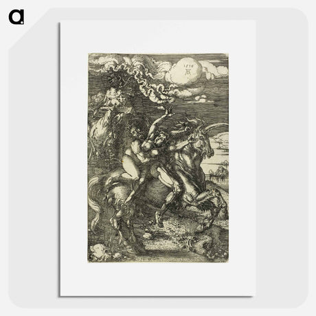 アートポスター-The Abduction of Proserpine on a Unicorn - アルブレヒト デューラー Poster.