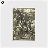 アートポストカード-The Abduction of Proserpine on a Unicorn - アルブレヒト デューラー Postcard.