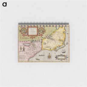 アートメモ帳-Virginia Item et Floridae - アンティーク地図 Memo.