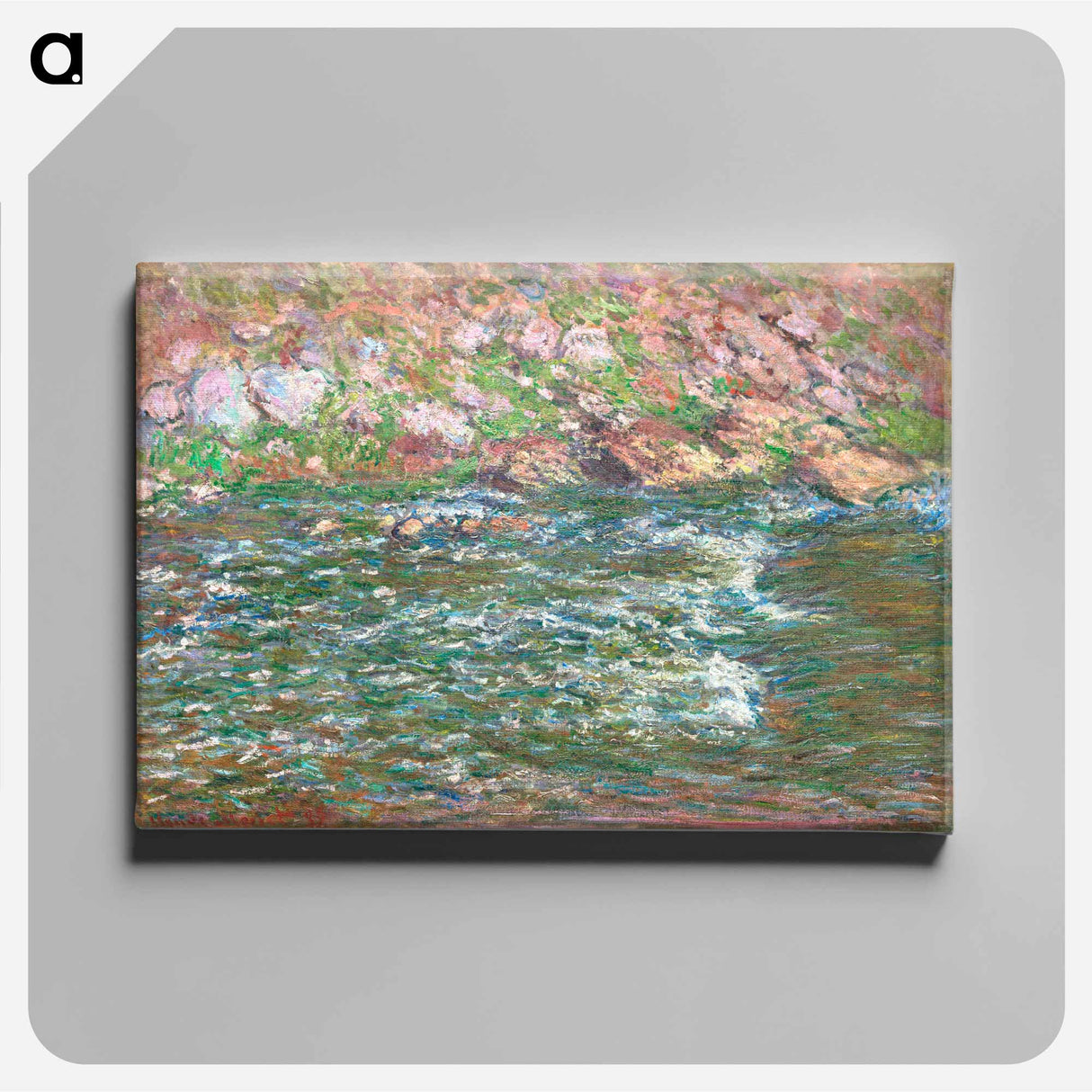 Rapids on the Petite Creuse at Fresselines - クロード モネ Canvas.