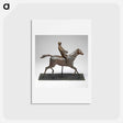 アートポストカード-Horse with Jockey; Horse Galloping, Turning Head to the Right, Feet Not Touching the Ground - エドガー ドガ Postcard.