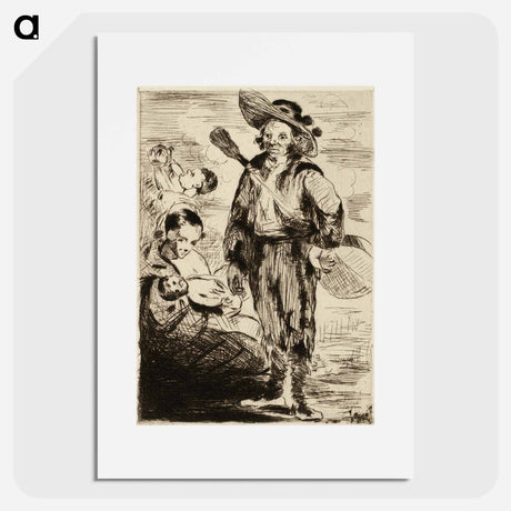 アートポスター-The Little Gypsies - エドゥアール マネ Poster.