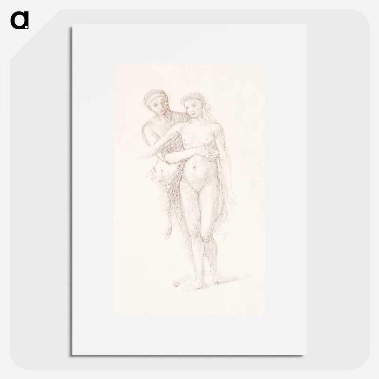 The Fates: Study of the Lovers - エドワード バーン ジョーンズ Poster.