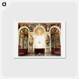 アートポストカード-Frescoes on the west wall (Salon du Roi, Palais Bourbon, Paris) - ウジェーヌ ドラクロワ Postcard.
