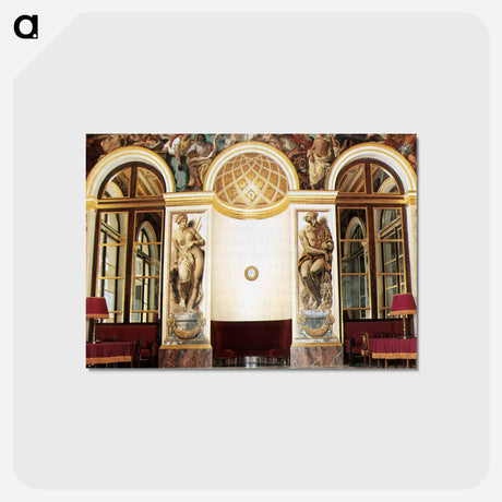 アートポストカード-Frescoes on the west wall (Salon du Roi, Palais Bourbon, Paris) - ウジェーヌ ドラクロワ Postcard.