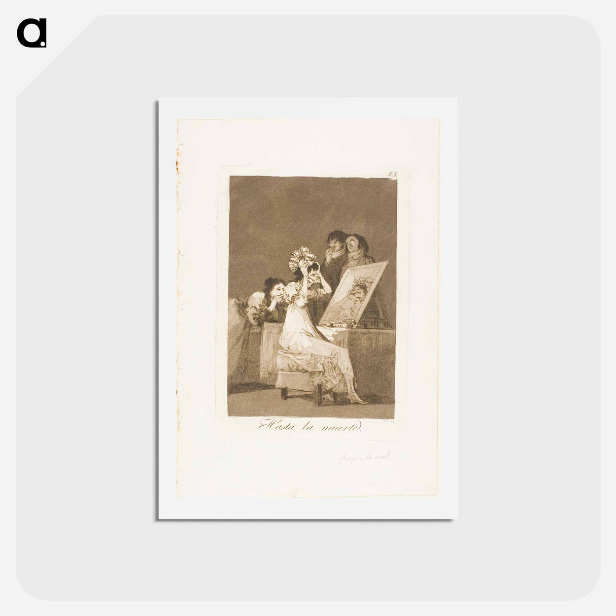 アートポストカード-Until Death - フランシスコ デ ゴヤ Postcard.