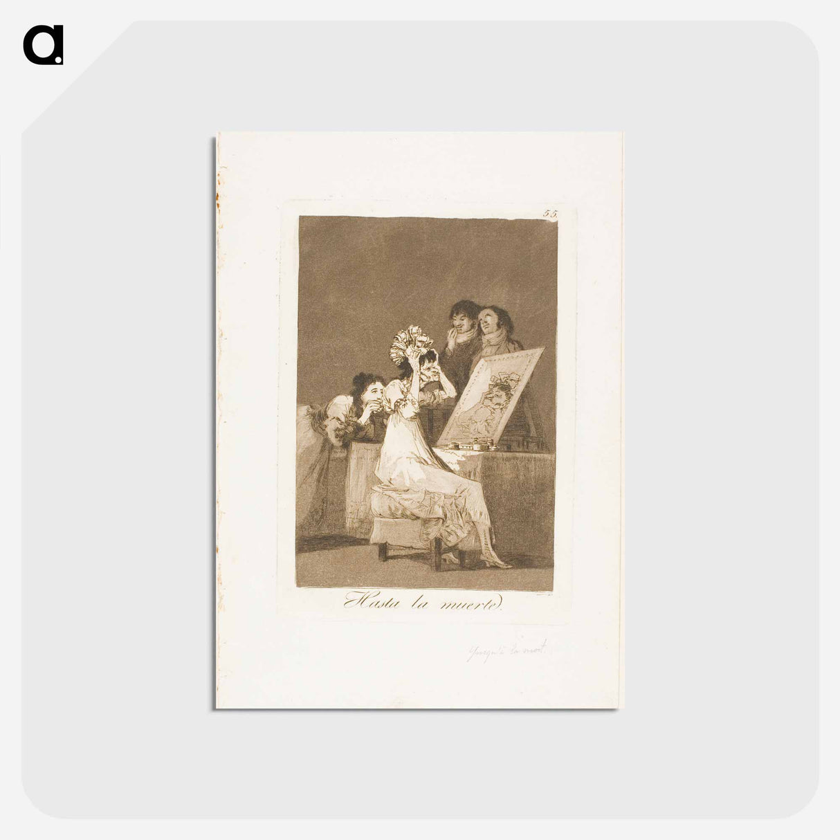 アートポストカード-Until Death - フランシスコ デ ゴヤ Postcard.