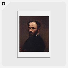 アートポストカード-Portrait of Amand Gautier - ギュスターヴ クールベ Postcard.