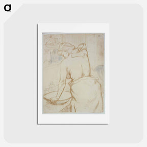 アートポストカード-Washing - アンリ ド トゥールーズ ロートレック Postcard.