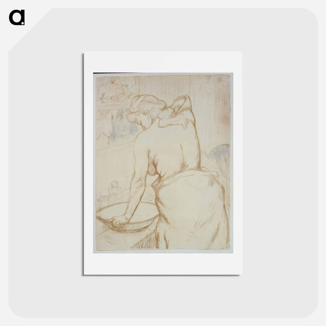 アートポストカード-Washing - アンリ ド トゥールーズ ロートレック Postcard.