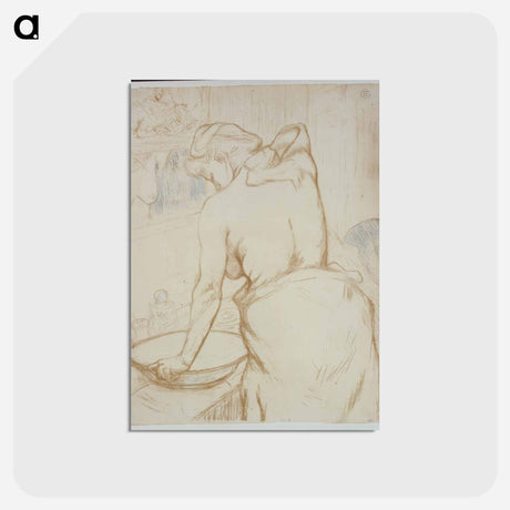 アートポストカード-Washing - アンリ ド トゥールーズ ロートレック Postcard.