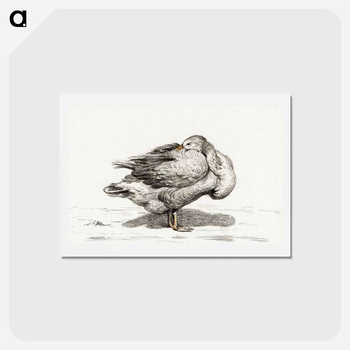 アートポストカード-Goose - ジャン ベルナール Postcard.