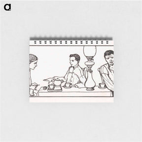 アートメモ帳-Three people in a dining room - ユリー デ フラーハ Memo.