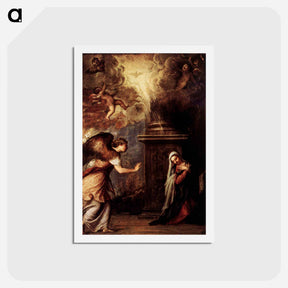 アートポストカード-The Annunciation - ティツィアーノ ヴェチェッリオ Postcard.