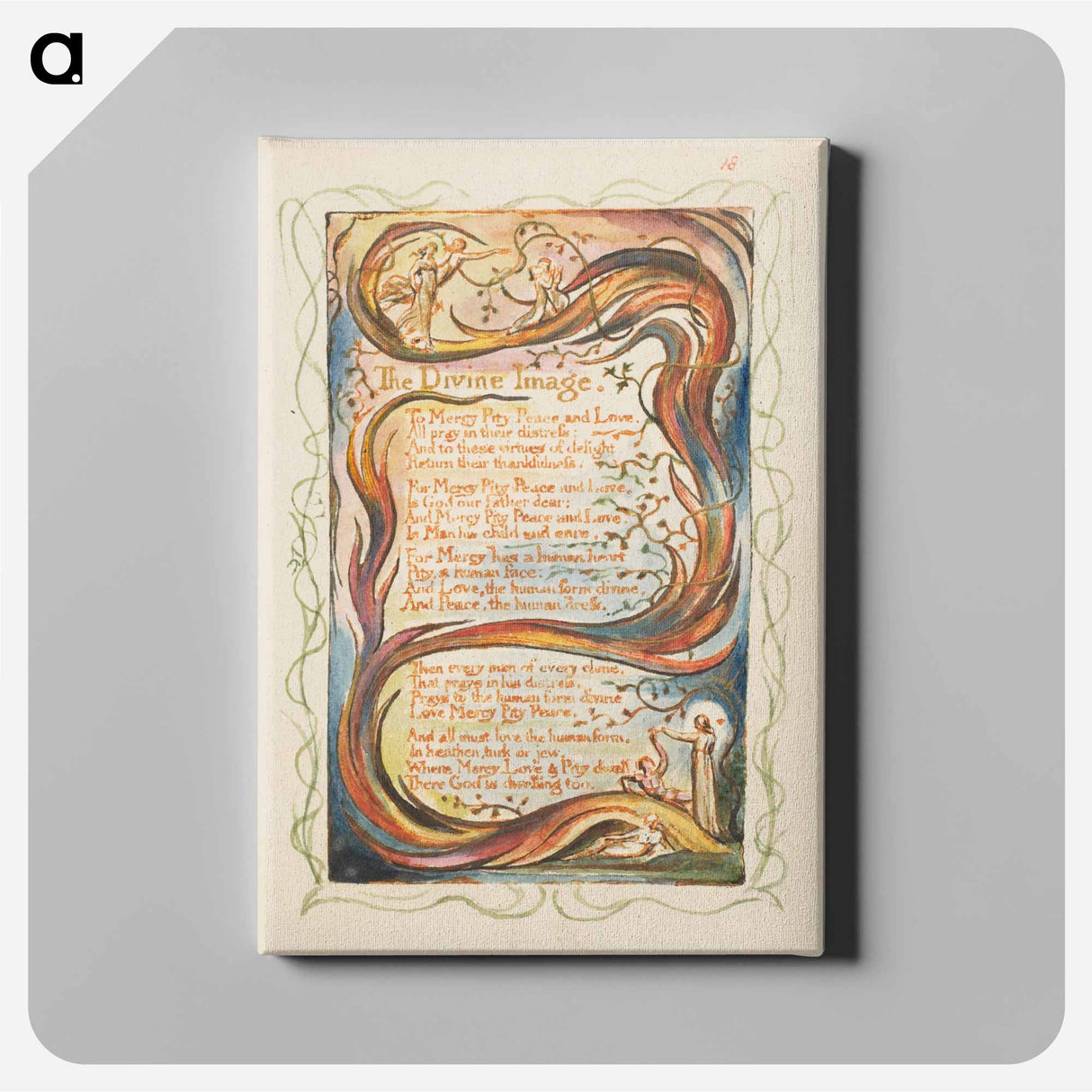 Songs of Innocence and of Experience: The Divine Image - William Blake Canvas.