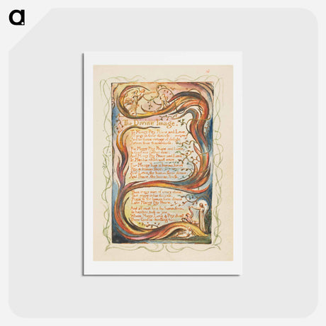 アートポストカード-Songs of Innocence and of Experience: The Divine Image - ウィリアム ブレイク Postcard.