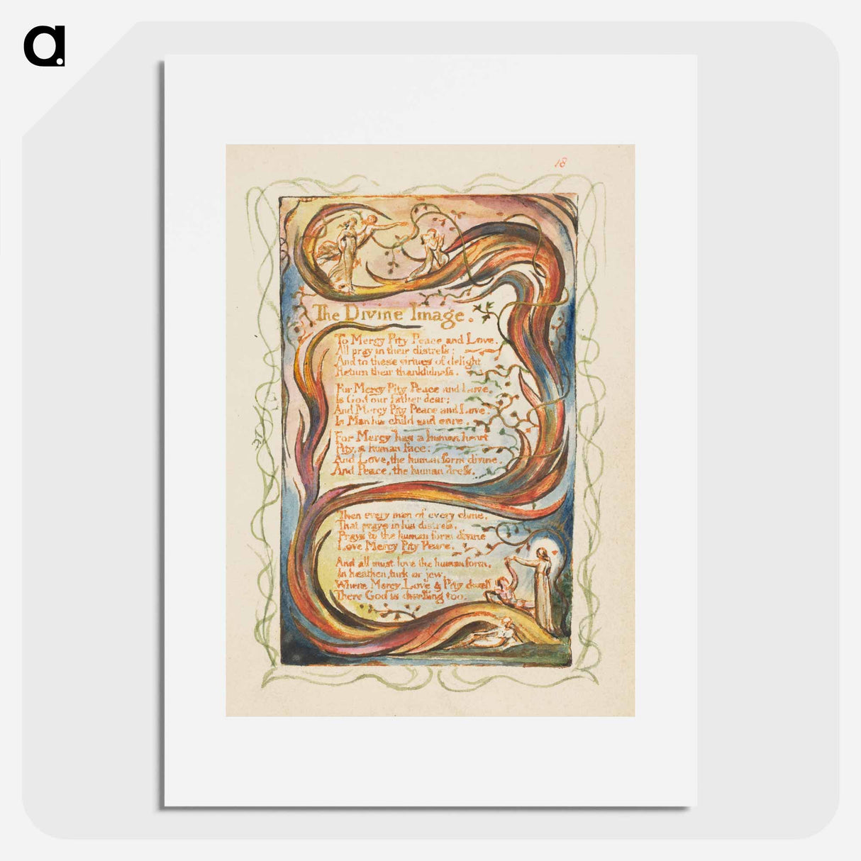 Songs of Innocence and of Experience: The Divine Image - William Blake Poster.