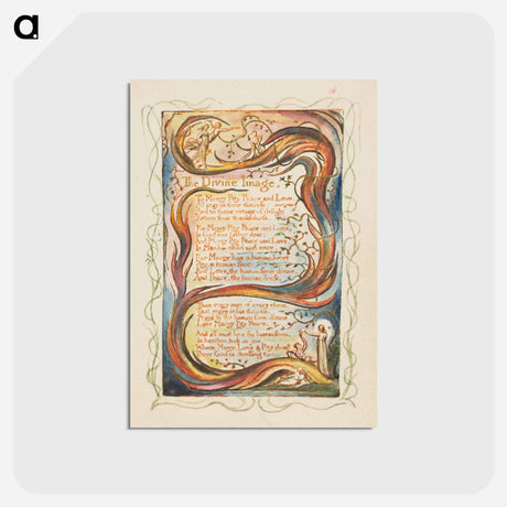 アートポストカード-Songs of Innocence and of Experience: The Divine Image - ウィリアム ブレイク Postcard.