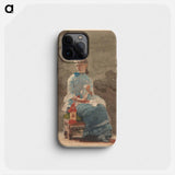 Young Woman Sewing - Winslow Homer Phone Case.