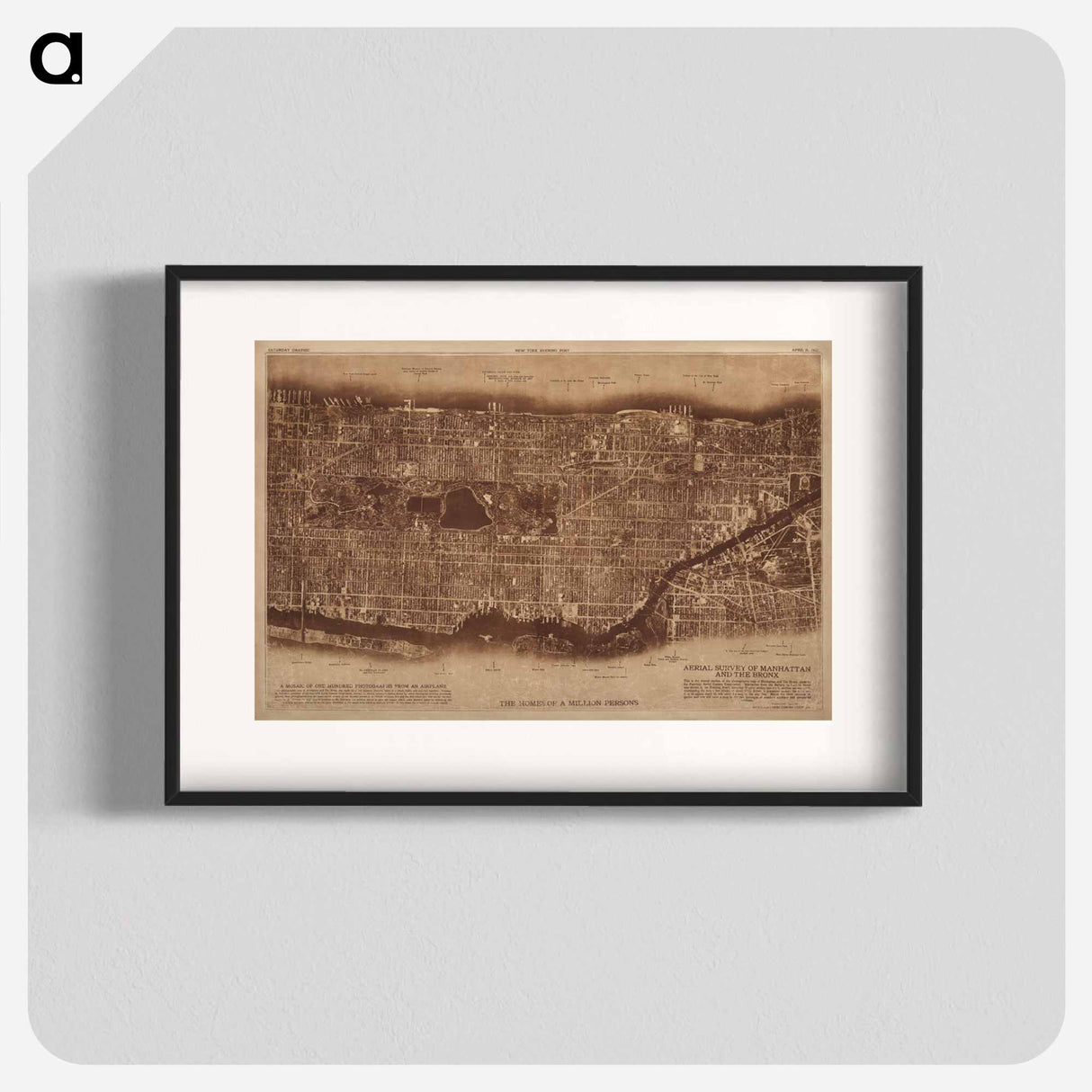 New York City - アンティーク地図 Poster.