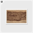 アートポストカード-New York City - アンティーク地図 Postcard.