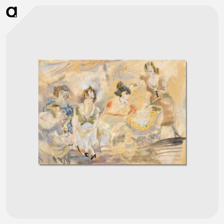 アートポストカード-Woman with Baby Carriage
 - バーンズ・コレクション Postcard.