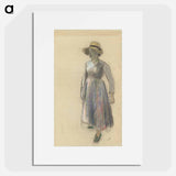 アートポスター-A Peasant Girl in a Straw Hat - カミーユ ピサロ Poster.
