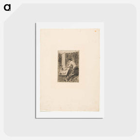 アートポストカード-The Little Dressing Room - エドガー ドガ Postcard.