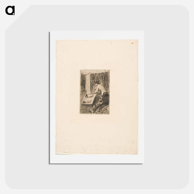 アートポストカード-The Little Dressing Room - エドガー ドガ Postcard.