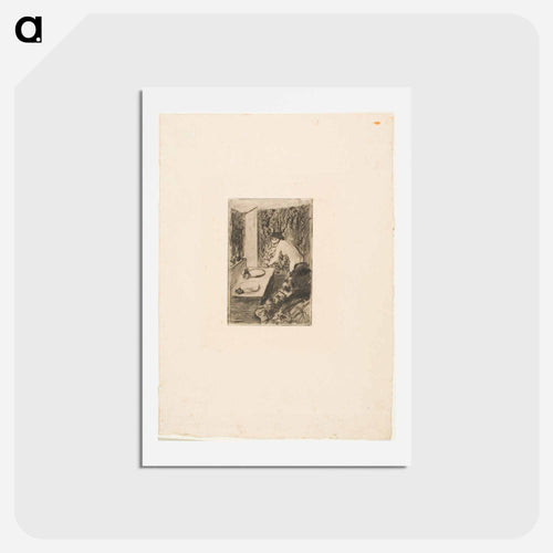 The Little Dressing Room - エドガー ドガ Postcard.