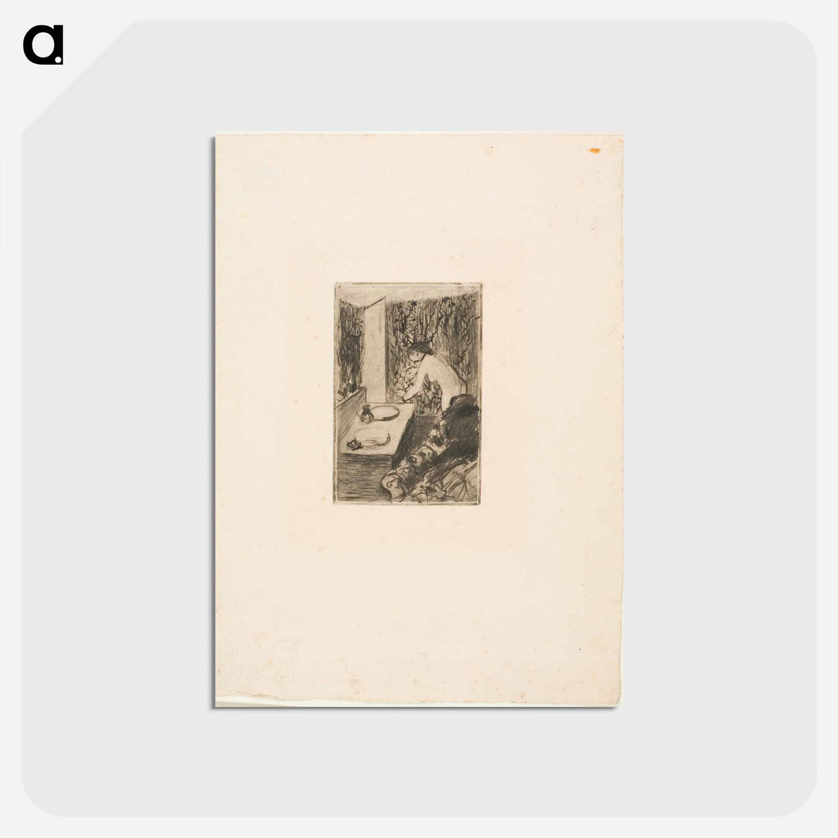 アートポストカード-The Little Dressing Room - エドガー ドガ Postcard.