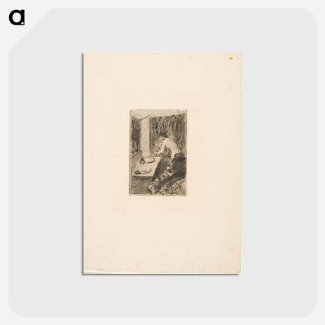 アートポストカード-The Little Dressing Room - エドガー ドガ Postcard.